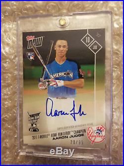 2017 Topps Now 346A Aaron Judge Home Run Derby Champion Auto 20/99