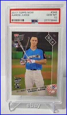 2017 Topps Now #346 Aaron Judge Home Run Derby Champion RC ROOKIE PSA 10