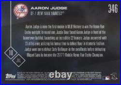 2017 Topps Now #346 Aaron Judge Home Run Derby Rookie Card SGC 10 Gem Mint