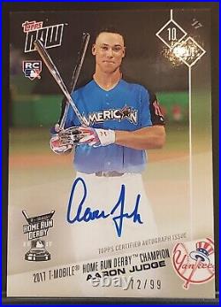 2017 Topps Now AARON JUDGE Home Run Derby Champion Auto #72/99 New York Yankees