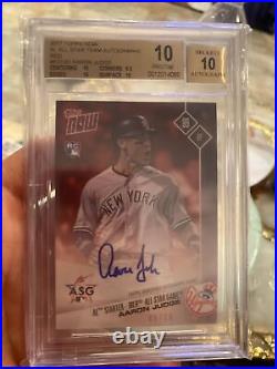 2017 Topps Now Aaron Judge All Star Team Red Auto BGS 10 Pristine Rookie Pop 1