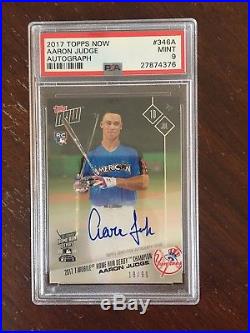 2017 Topps Now Aaron Judge Auto #346A PSA 9 #27874376 Home Run Derby 18/99