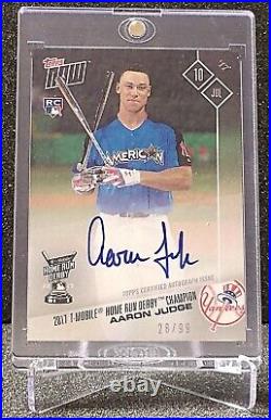 2017 Topps Now Aaron Judge Auto Rookie HR Derby Champion RC /99 #346A
