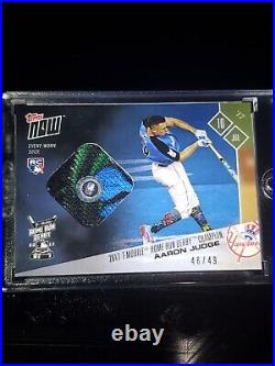 2017 Topps Now Aaron Judge Game Used Sock Blue Rookie RC /49 Home Run Derby Rare