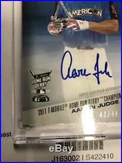 2017 Topps Now Aaron Judge Home Run Derby Champion Auto #43/49 Yankees RC