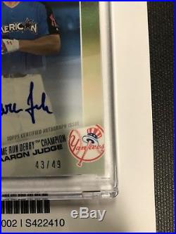 2017 Topps Now Aaron Judge Home Run Derby Champion Auto #43/49 Yankees RC