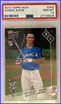2017 Topps Now Aaron Judge Home Run Derby Champion Rookie Card #346 Psa 10