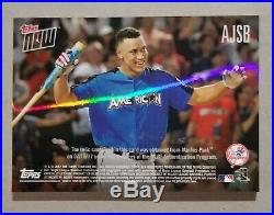 2017 Topps Now Aaron Judge RC Home Run Derby Sock Relic /25