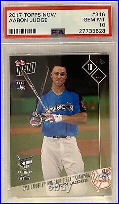 2017 Topps Now Aaron Judge Rookie Card Home Run Derby Champion #346 Psa 10