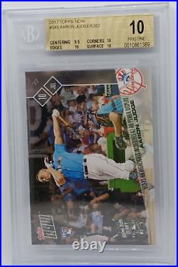 2017 Topps Now Aaron Judge Rookie Rc BGS 10 Pristine #345 Yankees RARE HOT HOT