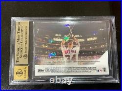 2018 Bryce Harper Auto Topps Now Card #467a Hr Derby Champ Nats Bgs 10- Black