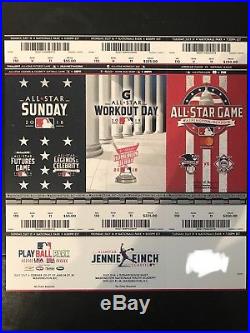 2018 MLB All Star Game Ticket Sec 110 (2) Full Strip Home Run Derby Futures Game