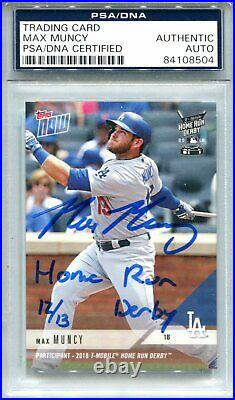 2018 Max Muncy Dodgers Topps Now Home Run Derby Ins Auto Autograph Signed #/13