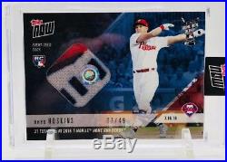2018 T-mobile Home Run Derby Sock Relic Rc 7/49-rhys Hoskins Topps Now Sp