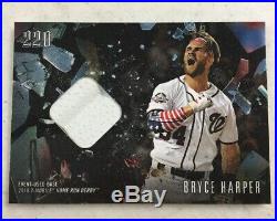 2018 Topps Bryce Harper 220 Home Run Derby Game Used Base Relic Card Nationals