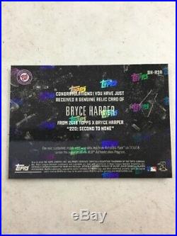 2018 Topps Bryce Harper 220 Home Run Derby Game Used Base Relic Card Nationals