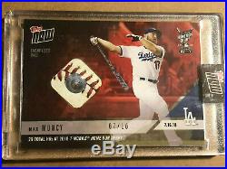 2018 Topps NOW HRD-14A Max Muncy Los Angele Dodgers Home Run Derby Ball Relic