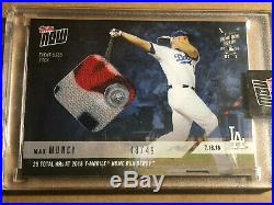 2018 Topps NOW HRD-19A Max Muncy Los Angeles Dodgers Home Run Derby Sock Relic