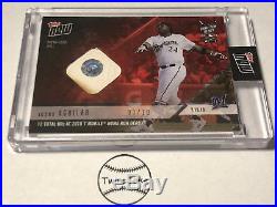 2018 Topps NOW MLB HRD-13A Jesus Aguilar 2018 Home Run Derby Ball Relic 3/10