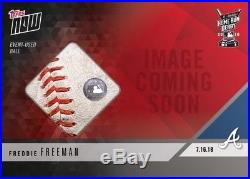 2018 Topps NOW MLB HRD-16A Freddie Freeman 2018 Home Run Derby Relic /10