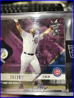 2018 Topps NOW MLB HRD-18B Kyle Schwarber Home Run Derby Sock Relic /25 CUBS