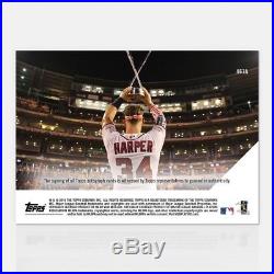 2018 Topps Now #467a Bryce Harper Auto /99 2018 T-mobile Home Run Derby Champion