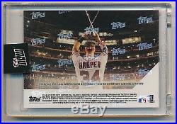 2018 Topps Now BRYCE HARPER Home Run Derby Champion On-Card Auto BLUE #19/49