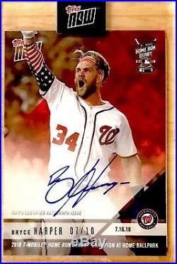 2018 Topps Now Bryce Harper Home Run Derby 632A Auto 07/10 ONLY 10 COUNT ON EBAY