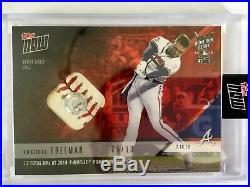 2018 Topps Now Freddie Freeman Home Run Derby Ball Event Used Relic 6/10