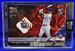 2018 Topps Now Home Run Derby Kyle Schwarber (Red) (#9/10) (withEvent Ball Relic)