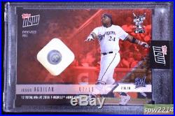 2018 Topps Now Jesus Aguilar Home Run Derby Game Used Ball Relic /10 #HRD-13A