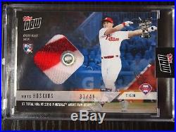 2018 Topps Now Rhys Hoskins RC Home Run Derby Event Worn Sock 37/49 37 HR's