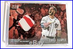 2018 Topps X Bryce Harper 220 SSP Game Used Home Run Derby Base Relic 2/10