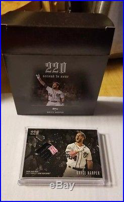 2018 Topps X Bryce Harper 220 Second to None Game Used Home Run Derby Base Relic