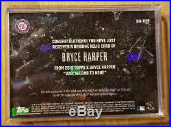 2018 Topps X Bryce Harper 220 Second to None Game Used Home Run Derby Base Relic