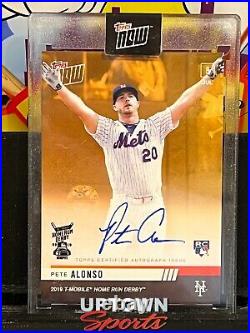 2019 T-mobile Home Run Derby Pete Alonso Gold Card Autographed Hrd-2ba