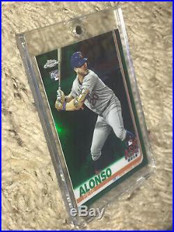 2019 Topps Chrome Update Green Refractor Pete Alonso RC Home Run Derby #54/99 SP