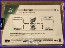 2019 Topps NOW HRD-9A Matt Chapman Oakland Athletics Home Run Derby Ball Relic