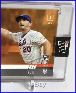 2019 Topps NOW Home Run Derby Ball Relic 5/5! PETE ALONSO RC New York Mets