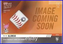 2019 Topps NOW Pete Alonso Home Run Derby Ball Relic /5 RC HRDB10B Mets Rookie