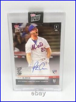 2019 Topps Now #493A Pete Alonso AUTO 82/99 (Home Run Derby Champion) METS