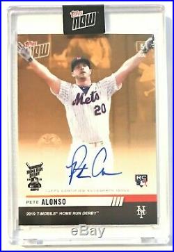 2019 Topps Now Home Run Derby Pete Alonso RC Winner Bonus OnCard Auto Limited 50
