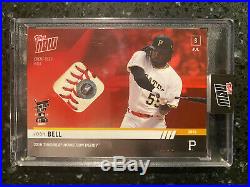 2019 Topps Now Josh Bell Home Run Derby Ball Relic 2/10 Pirates