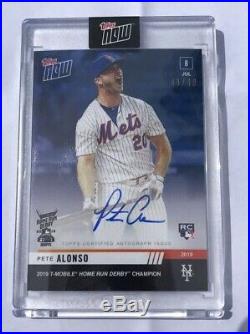 2019 Topps Now MLB Home Run Derby Pete Alonso Certified Auto / Autograph Card 49