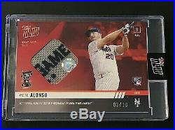 2019 Topps Now PETE ALONSO (7/8/19) ASG Home Run Derby RC Sock Relic RED #03/10