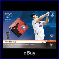 2019 Topps Now #hrd17a Pete Alonso Sock Relic /49 Home Run Derby