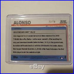 2019 Topps Update Pete Alonso Homerun Derby Independence Day Parallel 21/76