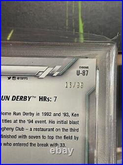 2020 Topps Chrome KEN GRIFFEY JR #U-87 Home Run Derby X-Fractor /99 PSA 10