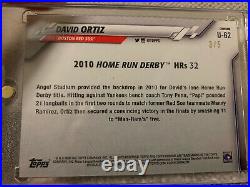 2020 Topps Chrome Red Sapphire David Ortiz Home Run Derby 3/5