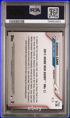 2020 Topps Chrome Update Sapphire Edition Red /5 Robinson Cano PSA 10 GEM MT